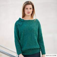 Modèles gratuits de pulls femme au tricot : Pull Femme Automne Hiver Modeles Patrons Katia Com