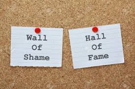 Check spelling or type a new query. Wall Of Shame Or Hall Of Fame Choices On A Cork Notice Board Stock Photo Picture And Royalty Free Image Image 28421783