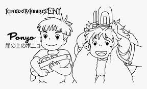 You may even spot an ariel lookalike in this bunch o. Human Top View Lineart Ghibli Coloring Page Ponyo Hd Png Download Transparent Png Image Pngitem