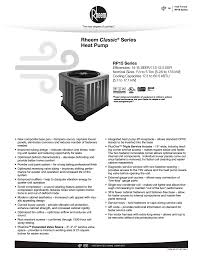 rheem rp15 specification sheet manualzz com