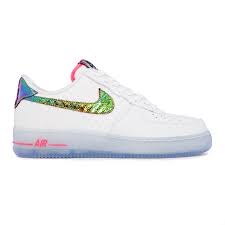 Nike Air Force 1 Low Premium Cmft Qs White Metallic Gold Hyper Punch Nike Free Shoes Nike Shoes Women Bling Nike Shoes