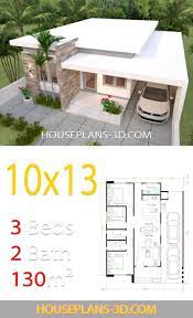 House Design 10x13 With 3 Bedrooms Full Plans House Plans 3d House Construction Plan Unique House Design Small House Design Plans
