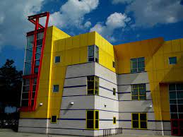 Primary Colors School Building Design School Wall Art School Building