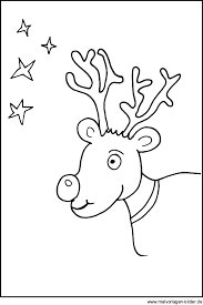 Malvorlagen Rentier Weihnachten Und Sterne