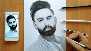 Hardy sandhu drawing with apsara shading pencil. Parmish Verma Pencil Sketch Totenja