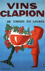 Sold Price Original Funny 1950s French Wine Poster Vins Clapion November 6 0115 1 00 Pm Pst Wine Poster Vintage Posters Vintage Advertising Art