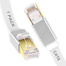 Cat5, cat6, or cat7 cable? Amazon Com Cat 8 Ethernet Cable Glanics 5 Ft Network Internet Cable Flat Lan Cord Poe With Rj45 Connector For Modem Router Switch Gaming White Electronics
