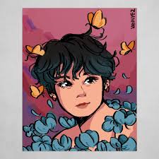 Jungkook is upset and you noticed right away, but it was too late to do anything because. Fairy Jungkook Art Poster By Vanessa Santos