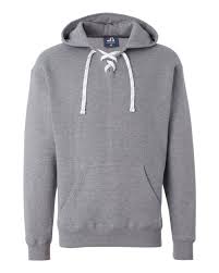 J America Adult Sport Lace Hooded Sweatshirt