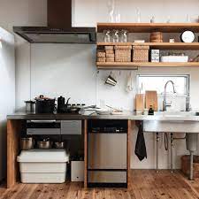 無印良品 収納上手さんはもう使ってる 頑丈ボックスでザックリ収納を folk キッチンデザイン キッチンアイデア 小さなキッチン