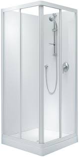Englefield Sapphire Square Corner Sliding Shower Square Shower Double Sliding Doors White Frame Different Sizing Double Sliding Doors Shower Bathroom Shower