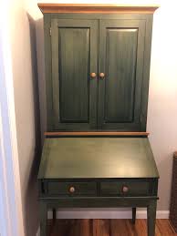 Used Ethan Allen Green Secretary Desk For Sale In Glen Head Letgo In 2020 Painted Accent Table Furniture Design Modern Modern Chairs