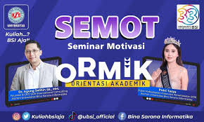 Gimana sobat news, ayo kuliah.? Universitas Bsi Sambut Mahasiswa Baru Periode Maret 2021 Lewat Ormik Semot Krjogja