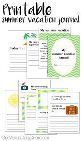 Printable Summer Vacation Journal For Kids Writing Fun Kids Travel Journal Vacation Journal Writing Prompts For Kids