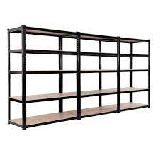 Racking Warehouse Wide Garage Shelving Unit Steel In Black Wide 1200mm Metal Garage Shelves Garage Shelving Units Shelving