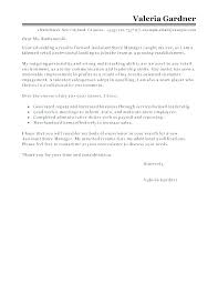 Cover Letter For Assistant Manager Retail Bakery Manager Cover ...