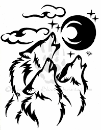 37 wolf silhouette clipart free images in ai, svg, eps or cdr. Tribal Drawings Wolf Silhouette Wolf Drawing
