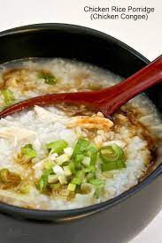 Whenever I M Back In Indonesia I Always Look For Chicken Congee First Thing In The Morning The Congee Is Topped Asian Breakfast Asian Recipes Rice Porridge