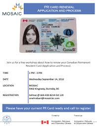 Maybe you would like to learn more about one of these? Permanent Resident Card Renewal Process Mosaic