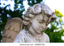 Old Grave Angel Gravestone Statue Sculpture Stock Photo 1088687522