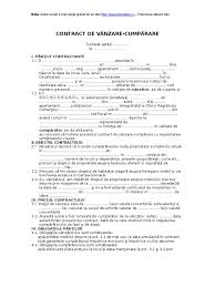 Text of model promisiune vanzare cumparare. Contract De Vanzare Cumparare Imobil
