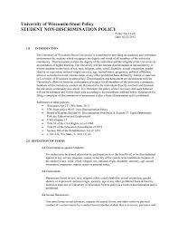 University Of Wisconsin Stout Policy Student Non Discrimination Policy