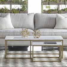 Features Brushed Gold Base Transitional Style White Marble Top Top Finish White Marble Coffee Table Living Room Marble Top Coffee Table Coffee Table