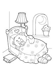 L Orsetto Che Dorme In Camera Stampa Il Disegno Da Colorare E Gioca Con Il Tuo Bambino Libri Da Colorare Disegni Da Colorare Disegni