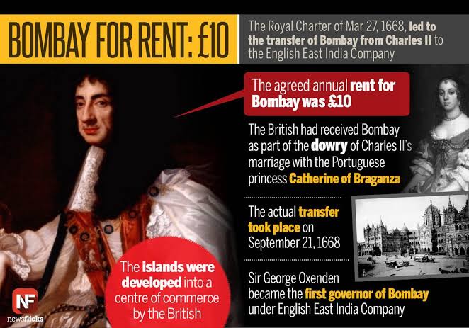 Newsflicks on X: "Bombay was transferred to the English East India company by the Royal Charter of Mar 27, 1668" / X