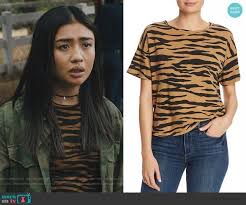 Alex S Tiger Stripe Tee On Light As A Feather Tiger Stripes Striped Tee Stripes Fashion