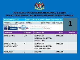 Human resources assistants provide support in all the processes and efforts carried by human resources managers. Jawatan Kosong Melaka 2018 Posts Facebook