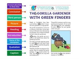 The three newspaper report examples in this pack could be read with your children to gage their knowledge of the features of a newspaper report at the beginning of their learning and at the end. Features Newspaper Report Teaching Resources