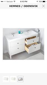 Ikea Hemnes 55 Inch Double Sink White Vanity Bathroom Hemnes Ikea Bathroom Vanity