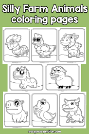 The repetitive motion of coloring has been proven in studies to relax the mind and body, lower stress levels, and lower blood pressure. Silly Farm Animals Coloring Pages Easy Peasy And Fun Membership
