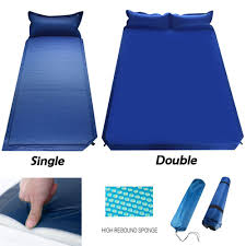 Outdoor Camping Self Inflating Air Mat Mattress Pad Pillow Hiking Sleeping Bed Ebay Air Mattress Camping Mattress Pad Camping Pillows