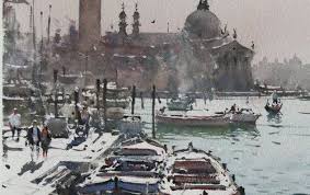 Pin By Thersa Cooper On Italian Painting Venice Painting Joseph Zbukvic Watercolor Landscape