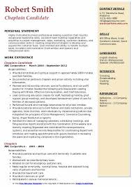 Chaplain Resume Samples Qwikresume