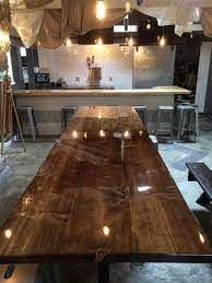 35 Beautiful Epoxy Table Top Ideas You Ll Love Homenthusiastic Epoxy Table Top Diy Wood Countertops Kitchen Table Wood