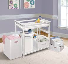 Modern Baby Changing Table W Hamper 3 Baskets In White Badger Basket 02500 In 2020 Modern Changing Tables Baby Changing Table Changing Table