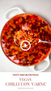 Simple Vegan Chilli Con Carne Recipe Video Recipe Video Chilli Recipe Vegetarian Vegan Chilli Recipe Vegan Dinner Recipes