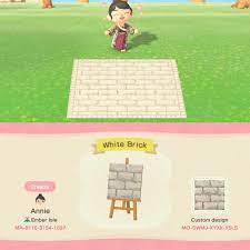 Classic White Brick Pathway Check Out My Creator Code For Tiles With Matching Borders Acqr Animal Crossing Animal Crossing Qr Animal Crossing Game