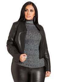 Ashley Stewart Women S Plus Size Open Front Faux Leather Jacket 32 18 Black Faux Leather Jacket Custom Leather Jackets Plus Size Outfits