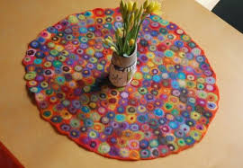 So Many Dots Large Table Runner Etsy Wet Felt Table Runners Table Runner Size