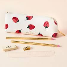 Refresh Your Space For Spring With This Beautiful Kate Spade New York Strawberry Printed Pencil Pouch Kate Spade Pouch Kate Spade Purse Kate Spade Makeup Bag