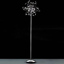 We have table lamps with ceramic, marble, wood our collection also includes modern floor lamps with brass, nickel and wood bases, with linen, cotton or metallic shades. Brizzo Lighting Stores 64 Tempesta Modern Crystal Floor Lamp Polished Chrome 12 Lights