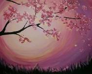 Cherry Blossoms - Tipsy Brush Painting Party!