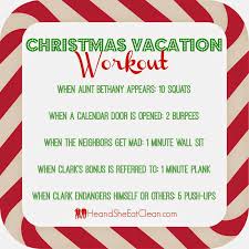 Christmas Vacation Workout Christmas Workout Vacation Workout Holiday Workout