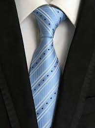 Light Blue Striped Tie Neckties Accessories Hds
