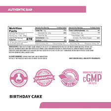 It comes out to about 60 calories each for 24 cupcakes for frosting, just mix together light cook whip and. Buy Authentic Bar Birthday Cake Protein Bars Tasty Meal Replacement Energy Bars W 16g Whey Protein Isolate Natural Sugars From Pure Honey Healthy Fat Peanut Butter Foundation 12 Pack Online