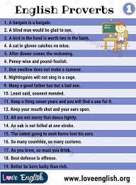 Proverbs 50 Useful And Important English Proverbs For Esl Students Love English